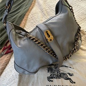 Grey Leather Burberry bag